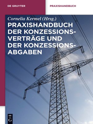 cover image of Praxishandbuch der Konzessionsverträge und der Konzessionsabgaben